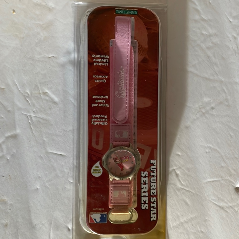 Pink St. Louis cardinals watch in original package.